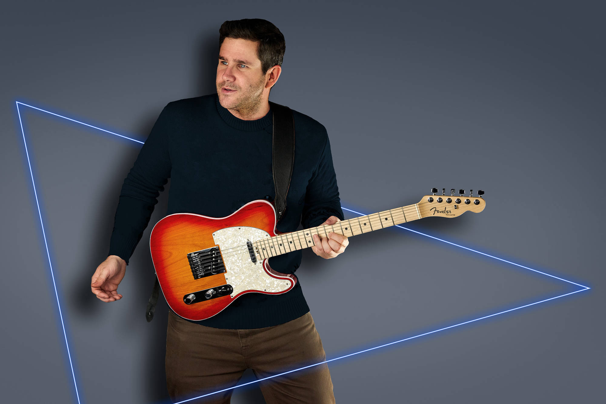 The recording artist and singer/songwriter Elison with a Fender Telecaster