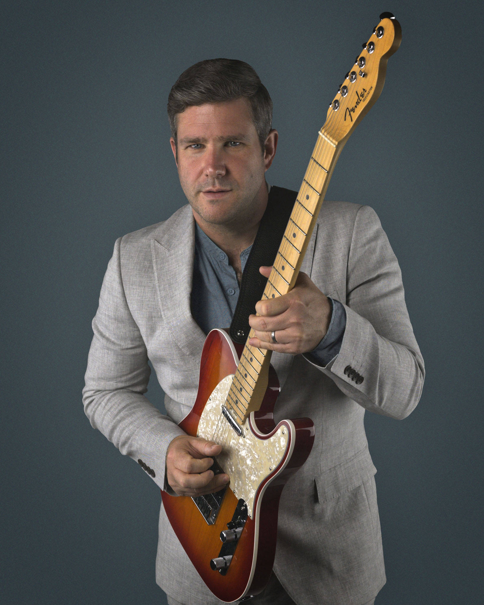 The recording artist and singer/songwriter Elison with a Fender Telecaster