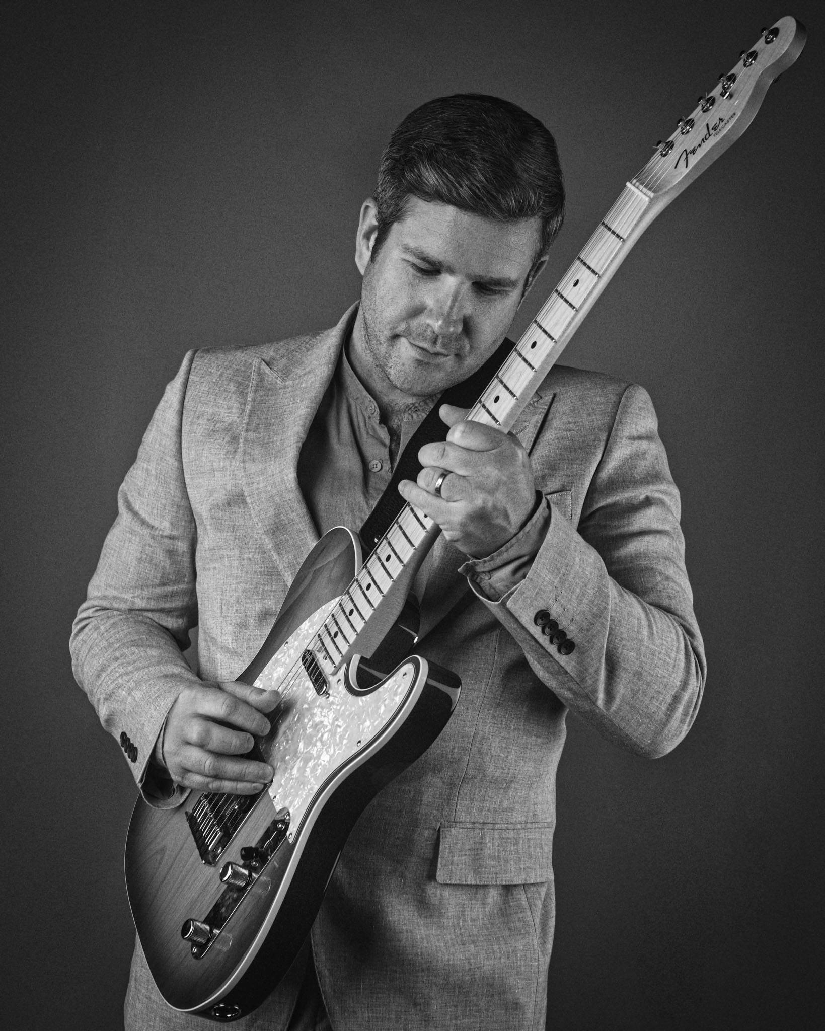 The recording artist and singer/songwriter Elison with a Fender Telecaster